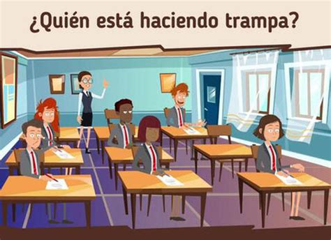 Acertijo Visual De Los Estudiantes En El Salón ¿quién Está Haciendo