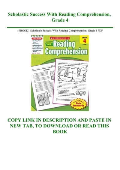 EBOOK Scholastic Success With Reading Comprehension Grade 4 PDF