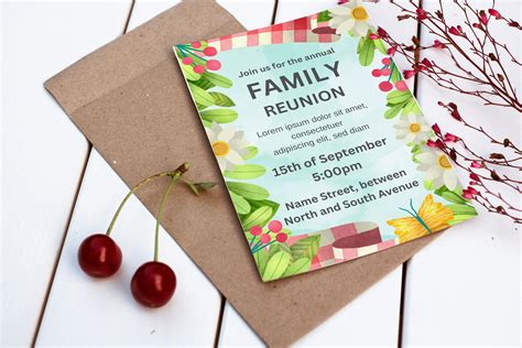 Family Reunion Invitation Template, Reunion Party Invitation, Editable ...