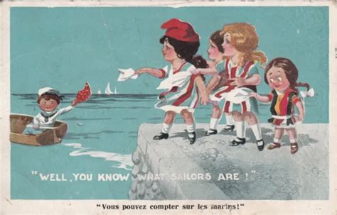 Carte Postale Ancienne Humoristique Humour Comique Series Maman Ne Veut