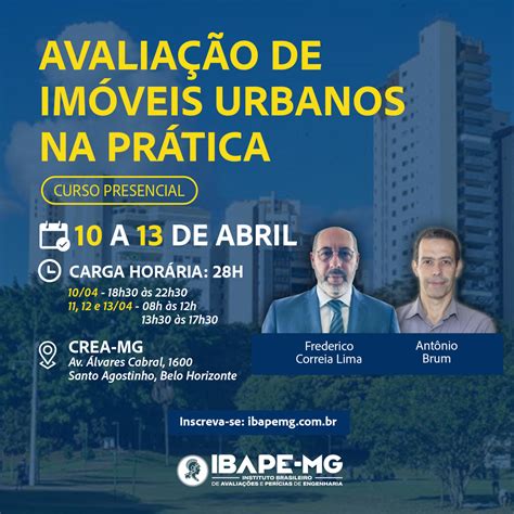 Ibape Nacional Curso Avalia O De Im Veis Urbanos Na Pr Tica