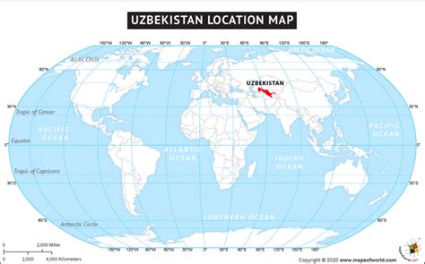 Where Is Uzbekistan Located Location Map Of Uzbekistan