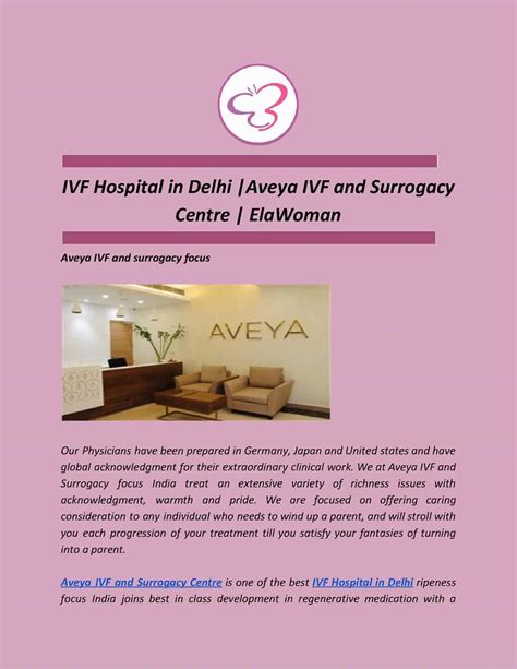 Ivf Hospital In Delhi Aveya Ivf And Surrogacy Centre E Flickr