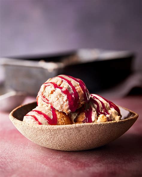 Plum Ripple Ice Cream With Walnuts Delicious Magazine