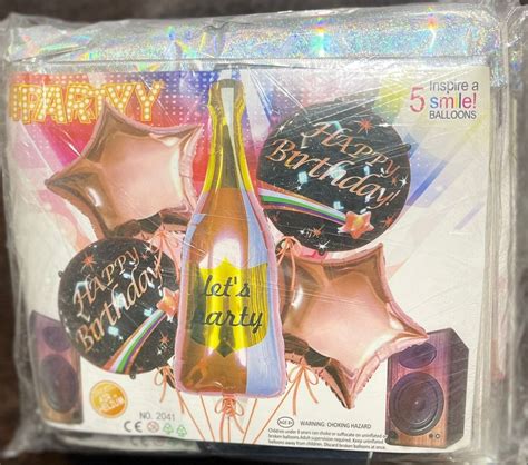 Multicolor Helium Happy Birthday Foil Balloon Packaging Type