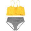 Flounce Spaghetti Strap Striped Bikini Set Power Day Sale