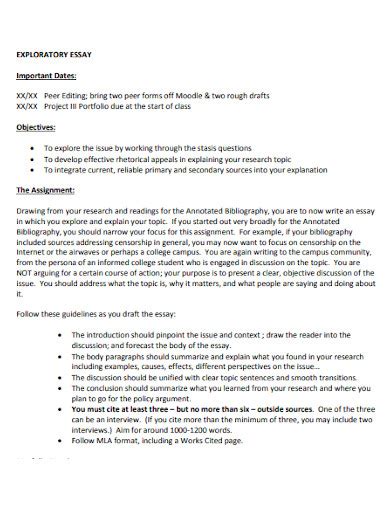 Exploratory Essay 10 Examples Format How To Start Pdf