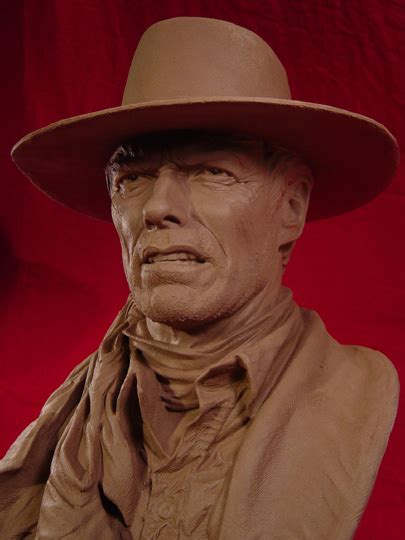 Clint Eastwood Munny Clay Sculpture By Greg Polutanovich