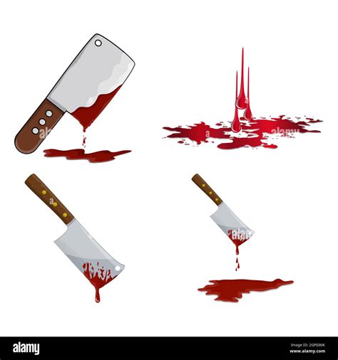 Blood Knife Stock Vector Images Alamy