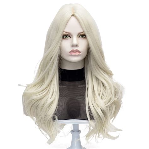 Buy Platinum Blonde Wig Coraline Long Wavy Bonde Peluca Realistic