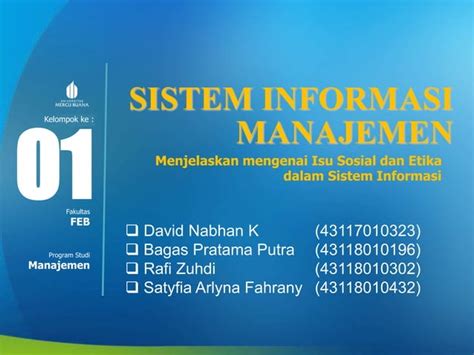 Menjelaskan Mengenai Isu Sosial Dan Etika Dalam Sistem Informasi Ppt