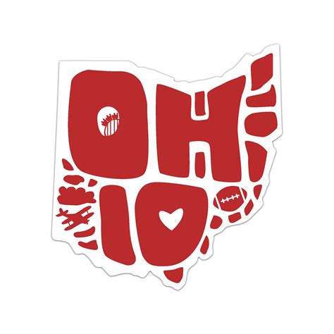 Ohio Icons Decal Great Lakes Proud