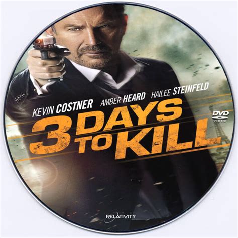 3 Days To Kill Dvd Label 2014 Custom Art