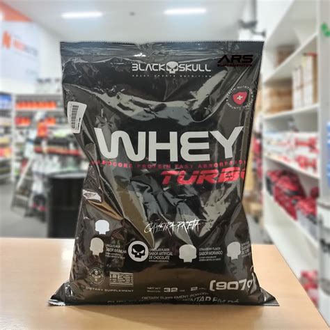 Whey Protein Turbo Refil 907g Concentrado Black Skull Escorrega O Preço