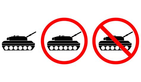 Stop The War Crossed Out Tank Set Of Anti War Signs Png Illustration 21284621 Png