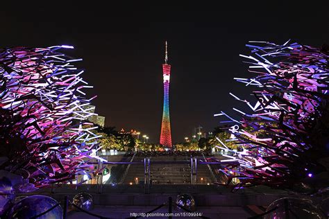 【广州花城广场夜景摄影图片】风光摄影太平洋电脑网摄影部落