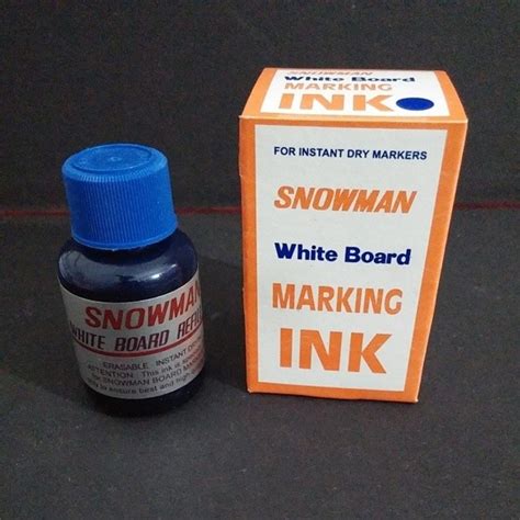 Jual Refill Tinta Spidol Whiteboard Snowman BG 12 Warna Biru Shopee