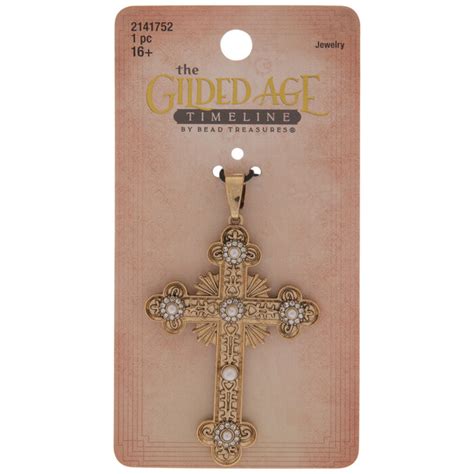 Glass Pearl Rhinestone Cross Pendant Hobby Lobby