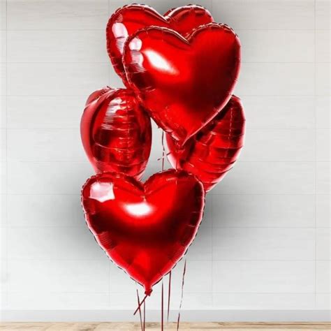 Red Heart Foil Balloons A