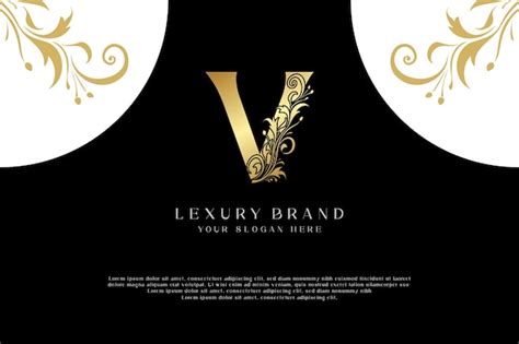 Premium Vector Luxury Letter V Golden Name Initial Modern Logo Design