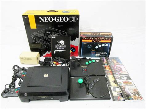 【傷や汚れあり】 Snk Neogeo Cd ネオジオcd 本体 コントローラー ソフト ファイティングスティック まとめてセット ゲーム機の