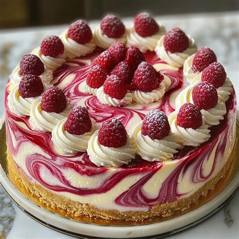 White Chocolate Raspberry Swirl Cheesecake - Creamy & Tart Perfection! - Tasty Blom