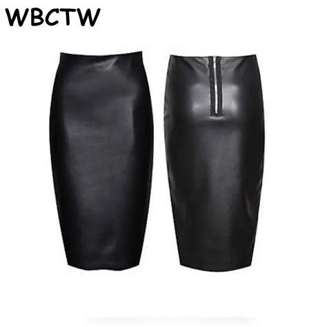 Buy Wbctw Pencil Skirt Solid Black 8xl 9xl 10xl Plus