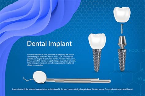 Premium Vector Human Teeth And Dental Implant Vector Illustration