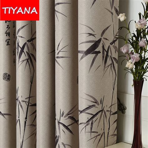 Chinese Bamboo Design Blinds Curtains For Living Room Sheer Tulle ...