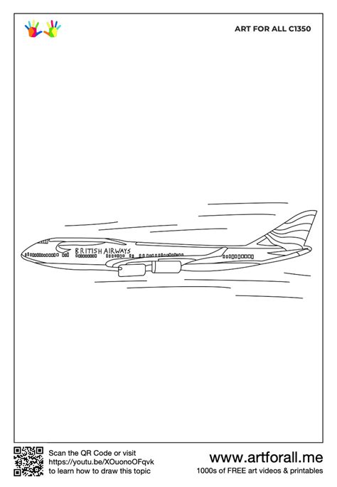 How To Draw A British Airways Boeing 747 Aeroplane