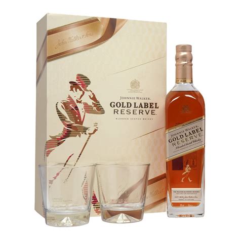 Johnnie Walker Gold Label Glass Gift Pack Whisky From The Whisky