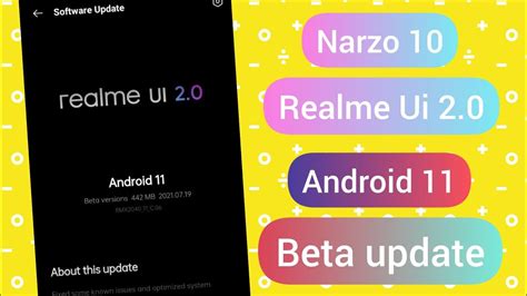 Narzo 10 Realme Ui 2 0 Update Narzo 10 Android 11 Beta Update Narzo