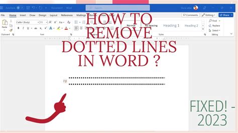 How Can I Remove Dotted Lines In Word Document Word Office