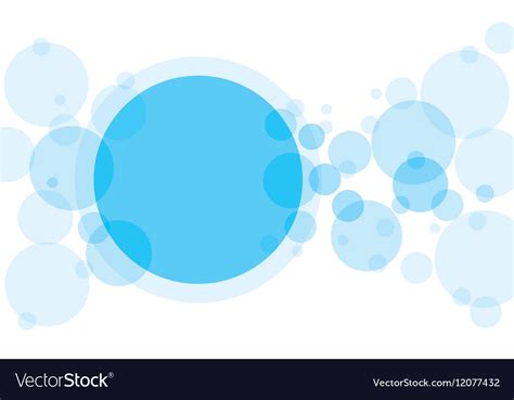 Abstract Background With Blue Transparent Circles Vector Image