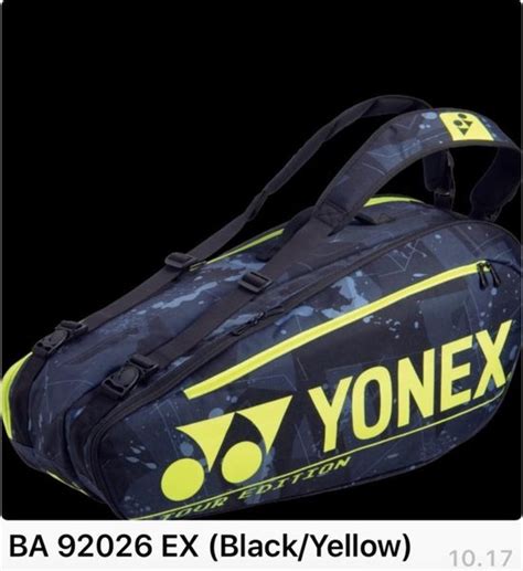 Jual Tas Badminton Yonex Ba Ex Bag Ex Black Yellow