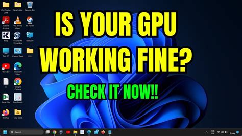 How To Check If My Gpu Is Working Properly Check For Performance