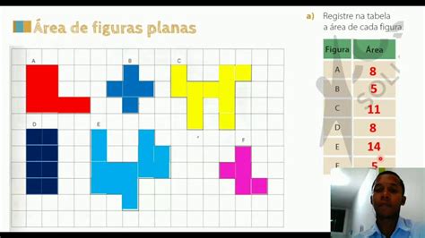 Área de Figuras Planas na Malha Quadriculada Matemática 4Ano 09 11