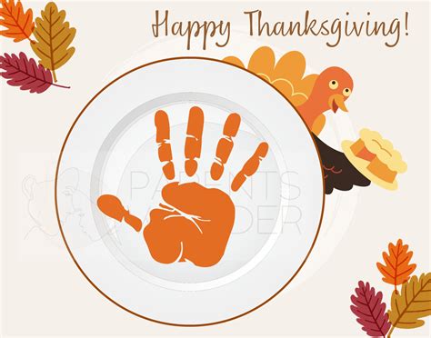 Thanksgiving Handprint Placemat Printable Happy Thanksgiving Turkey ...