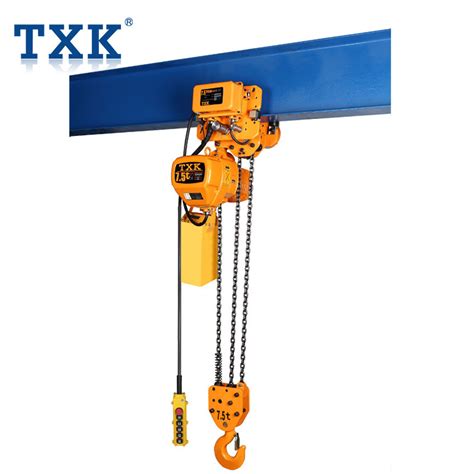 7 5t Double Speed Electric Chain Hoist With Trolley Ce Certificate