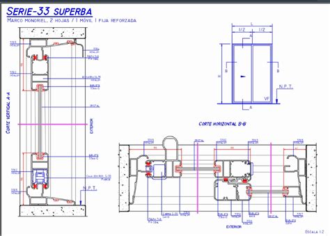 Ventana Aluminio En Autocad Descargar Cad Gratis Kb Bibliocad