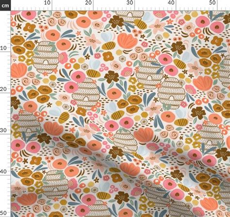 Bee Garden Spoonflower