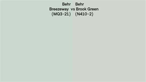 Behr Breezeway Vs Brook Green Side By Side Comparison