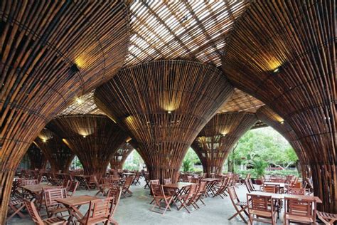 An Open-Air Cafe Built from Thousands of Bamboo Canes | Architect ...