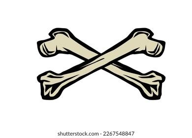 Crosses Bones Pirate Vector Logo Stock Vector Royalty Free 2267548847