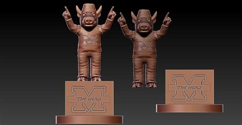 STL file Marshall Thundering Herd football mascot statue - Marshall ...