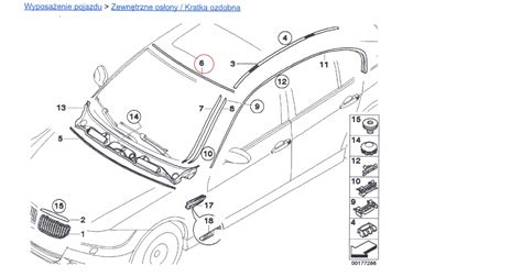 BMW E90 E91 Uszczelka Szyby Przedniej 7061967 OE 51317061967 BMW E90