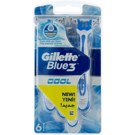 Buy Gillette Blue 3 Cool Disposable Razors 6 Pieces توصيل Taw9eel