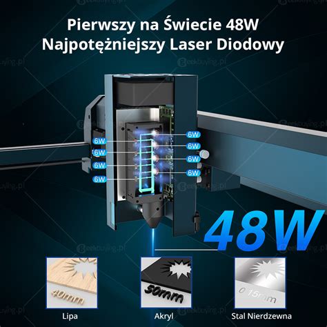 Laserowa wycinarka LONGER laser B1 40W 8 rdzeniowa głowica lasera