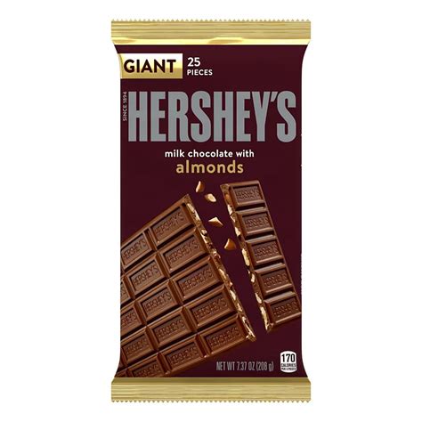 Hersheys Milk Chocolate With Almonds Giant Candy Bar Shop Snacks