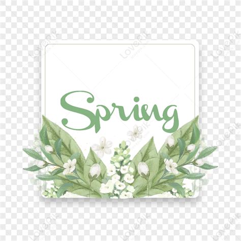 Spring Flowers Spring Font Svg,template,decoration,drawing PNG White ...